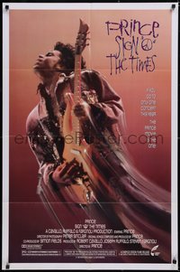 6t1347 SIGN 'O' THE TIMES 1sh 1987 rock and roll concert, great image of Prince w/guitar!