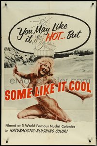 6t1363 SOME LIKE IT COOL 1sh 1961 Michael Winner, nudists, image of sexy girl!