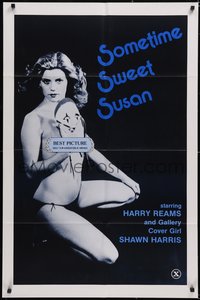 6t1364 SOMETIME SWEET SUSAN 1sh 1974 Gallery's sexy cover girl Shawn Harris over black background!