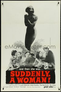 6t1381 SUDDENLY, A WOMAN 1sh 1967 Anker Sorensen's Gudrun, Danish coming-of-age sex!