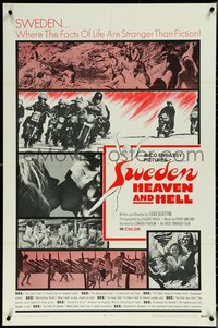 6t1388 SWEDEN HEAVEN & HELL int'l 1sh 1969 Luigi Scattini's Svezia, inferno e paradiso, wild images!