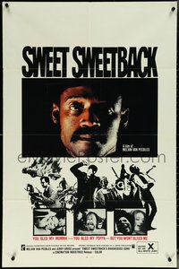 6t1390 SWEET SWEETBACK'S BAADASSSSS SONG 1sh 1971 first blaxploitation, even before Shaft!