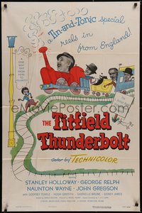 6t1402 TITFIELD THUNDERBOLT 1sh 1953 Stanley Holloway, Charles Crichton Ealing Studios comedy!