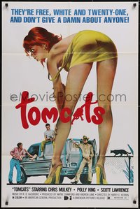 6t1404 TOMCATS 1sh 1977 classic super sexy artwork, they don't give a damn about anyone!