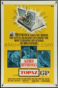 6t1407 TOPAZ 1sh 1969 Alfred Hitchcock, John Forsythe, explosive spy scandal of this century!