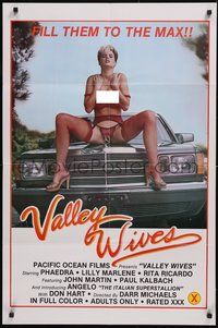 6t1425 VALLEY WIVES 25x38 1sh 1983 Lilly Marlene, sexy Lois Ayres in lingerie on Mercedes hood!