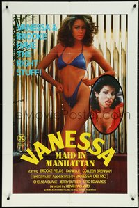 6t1428 VANESSA MAID IN MANHATTAN 1sh 1986 Brooke Fields, Danielle, sexy Vanessa del Rio!