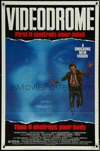 6t1431 VIDEODROME 1sh 1983 David Cronenberg, James Woods, huge c/u of Debbie Harry, sci-fi!