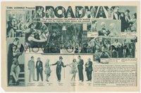 6t1455 BROADWAY herald 1929 Glenn Tryon, Merna Kennedy, 100% talking, singing & dancing picture!