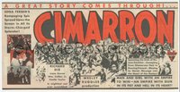 6t1469 CIMARRON herald 1931 Richard Dix & Irene Dunne in a drama terrific as creation, rare!