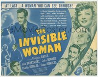 6t1457 INVISIBLE WOMAN herald 1940 FX art of invisible Virginia Bruce, John Barrymore, rare!