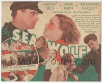 6t1493 SEA WOLF herald 1930 Jack London's greatest romance, c/u of Milton Sills as Wolf Larsen!