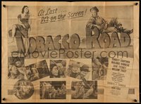 6t1461 TOBACCO ROAD herald 1941 John Ford & Erskine Caldwell, sexy Gene Tierney, ultra rare!