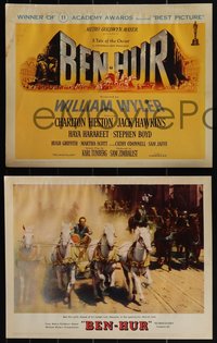 6t0842 BEN-HUR 8 LCs 1960 Charlton Heston, William Wyler classic epic, chariot race, Smith tc art!