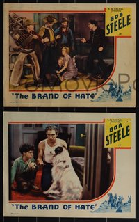 6t0934 BRAND OF HATE 6 LCs 1934 Bob Steele Browne, Gabby Hayes, James Flavin, and more!