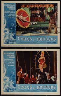 6t0846 CIRCUS OF HORRORS 8 LCs 1960 one man's lust made men into beasts & stripped women of souls!