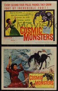 6t0849 COSMIC MONSTERS 8 LCs 1958 every second your pulse pounds they grow foot by incredible foot!