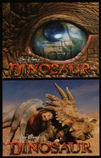 6t0830 DINOSAUR 9 LCs 2000 Disney, great image of prehistoric world in dinosaur eye!