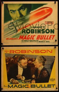 6t0947 DR. EHRLICH'S MAGIC BULLET 3 LCs 1940 Edward G. Robinson searches for a cure for syphilis!