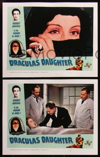 6t0420 DRACULA'S DAUGHTER signed #1/3 set of 10 faux LCs 2024 scenes you would like to see!