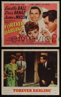 6t0857 FOREVER DARLING 8 LCs 1956 angel James Mason between Desi Arnaz & Lucille Ball, I Love Lucy!