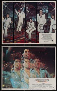 6t0891 SATURDAY NIGHT FEVER 8 LCs 1977 great images of disco dancer John Travolta, not rated!