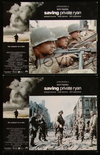 6t0829 SAVING PRIVATE RYAN 12 LCs 1998 Steven Spielberg, Tom Hanks, Tom Sizemore, Matt Damon, Davies!