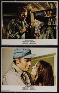 6t0896 SOYLENT GREEN 8 LCs 1973 Charlton Heston, Robinson, Young, Connors, Fleischer sci-fi classic!