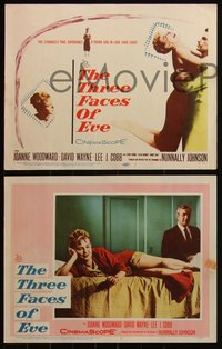 6t0902 THREE FACES OF EVE 8 LCs 1957 David Wayne, Joanne Woodward has multiple personalities!