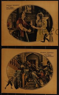 6t0944 THREE MUSKETEERS 4 LCs 1921 Douglas Fairbanks dueling, captured, and romancing Mary MacLaren!