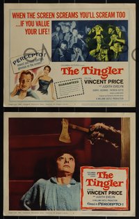 6t0904 TINGLER 8 LCs 1959 Vincent Price, directed by William Castle, presented in Percepto!