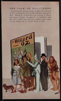 6t1518 WIZARD OF OZ group of 4 postcards 1939 postmarks predate the movie's premiere, ultra rare!