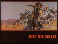 6w0142 BITE THE BULLET teaser 30x40 1975 Jung art of Gene Hackman, Candice Bergen & Coburn!