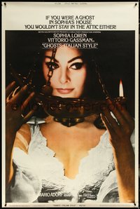 6w0033 GHOSTS - ITALIAN STYLE 40x60 1968 Questi fantasmi, sexy Sophia Loren close up, ultra rare!