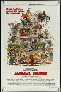 6w0330 ANIMAL HOUSE style B 1sh 1978 John Belushi, John Landis classic, art by Rick Meyerowitz!