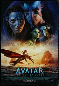 6w0336 AVATAR: THE WAY OF WATER style B advance DS 1sh 2022 James Cameron sci-fi sequel, montage!
