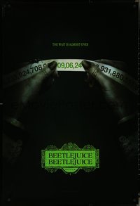 6w0351 BEETLEJUICE BEETLEJUICE teaser DS 1sh 2024 Michael Keaton, Tim Burton, wait is almost over!