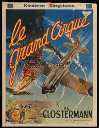 6w0877 LE GRAND CIRQUE Belgian 1951 great art of WWII fighters, ultra rare!
