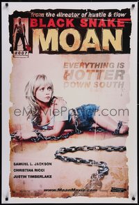 6w0358 BLACK SNAKE MOAN teaser DS 1sh 2007 great image of super sexy Christina Ricci in chains!