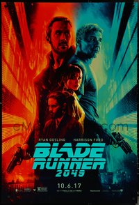 6w0359 BLADE RUNNER 2049 teaser DS 1sh 2017 great montage image with Harrison Ford & Ryan Gosling!