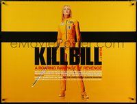 6w0168 KILL BILL: VOL. 1 DS British quad 2003 Quentin Tarantino, full-length Uma Thurman with katana!