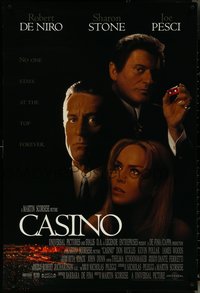 6w0373 CASINO int'l DS 1sh 1995 Martin Scorsese, Robert De Niro & Stone, Joe Pesci, cast image!