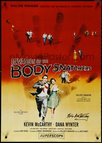 6w0255 INVASION OF THE BODY SNATCHERS signed 24x34 English commercial poster 1996 by Kevin McCarthy!