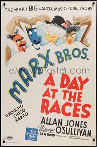 6w0215 DAY AT THE RACES style D S2 poster 2002 Groucho, Chico & Harpo Marx in bed with horse!