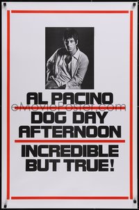 6w0399 DOG DAY AFTERNOON teaser 1sh 1975 Al Pacino, Sidney Lumet bank robbery crime classic!