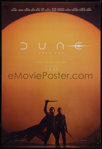 6w0400 DUNE: PART TWO teaser DS 1sh 2024 Villeneuve, Frank Herbert, Timothee Chalamet, Zendaya!