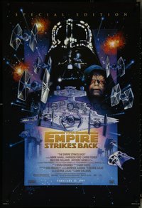 6w0403 EMPIRE STRIKES BACK style C advance 1sh R1997 they're back on the big screen!