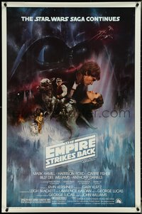 6w0405 EMPIRE STRIKES BACK studio style 1sh 1980 classic Gone With The Wind style art by Kastel!