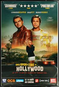 6w0050 ONCE UPON A TIME IN HOLLYWOOD teaser DS French 1p 2019 DiCaprio, Pitt & Robbie, ultra rare!