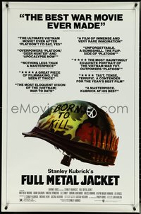 6w0427 FULL METAL JACKET 1sh 1987 Stanley Kubrick Vietnam War movie, Philip Castle art!